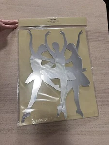 Unused Stick On Wall Mirror Stickers 3 Ballet Dancers Ballerina Laura Ashley - Picture 1 of 4
