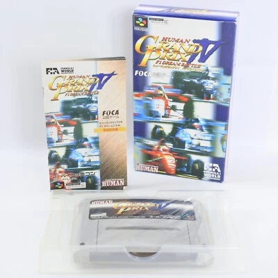 HUMAN GRAND PRIX IV 4 F1 DREAM BATTLE Super Famicom Nintendo 2383 sf - Image 1 of 4
