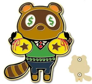 Animal Crossing Tom Nook Gold Lapel Pin - Picture 1 of 2