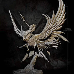 110mm Resin Model Kit Beautiful Girl Rider on Owl Fairy Tales Unpainted - Picture 1 of 5