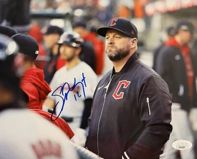 Stephen Vogt Signed Autographed Cleveland Guardians 8x10 Photo JSA COA  - Image 1 of 2