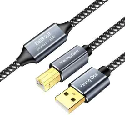 Printer Cable 50 ft,USB Printer Cable High Speed USB 2.0 A Male to Type B Male - Image 1 of 4