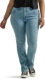 Lee Women's Plus Size Ultra Lux Comfort with Flex Motion Straight Leg Jean, 24W - Picture 1 of 3