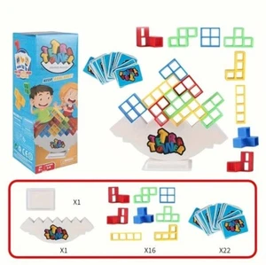 Tetra Tower Balance Game: Fun Stacking for Family, Parties, Travel. Build, Swing - Picture 1 of 7
