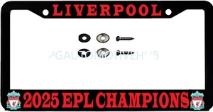 License Plate Frame StainlessSteel Vinyl Letters for Liverpool 2025 EPL Champion - Foto 1 di 5