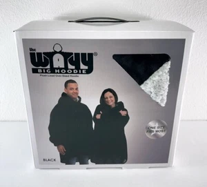 The WAYY BIG HOODIE - Black Plush Lined Unisex Over-Sized Hoodie - NEW in box - Picture 1 of 3