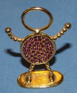 Estatuilla de metal Firenza piedra natal tono dorado amatista decoración de febrero - Imagen 1 de 6