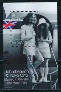 Gibraltar - MNH Beatles John Lennon Yoko Ono - Sheet Stamp (1999) #806 - Picture 1 of 1