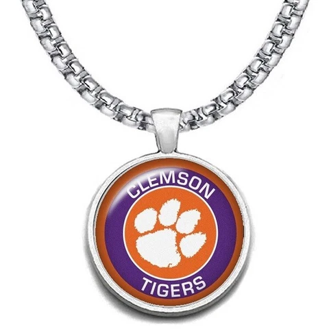 Large Clemson Tigers 24" Chain Stainless Steel Pendant Necklace FREE SHIP' D30 Cover