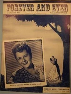 Vintage Sheet Music Forever & Ever 1948 Recorded By Margaret Whiting - Picture 1 of 3