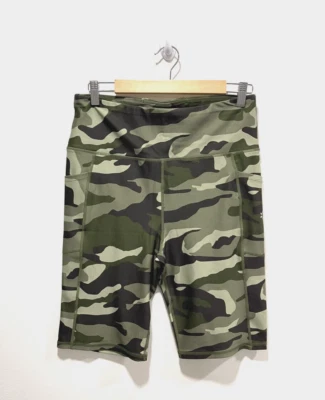 Nine West Womens Athletic Leisure Zipper Pocket Stretch Shorts Green Size L 1682 - Image 1 of 2