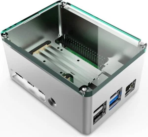 Raspberry Pi 4b 4GB im silbernen Anidees Gehäuse mit PoE HAT mit Lüfter - Kit ***NEU*** - Bild 1 von 7