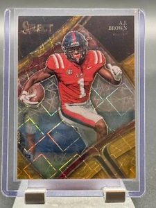 Selecciones selectas del draft de la NFL 2023 A.J. Marrón Nº Águilas PRIZM 157 Gold Laser - Imagen 1 de 2