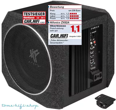 HIFONICS 400 Watt Aktivsubwoofer ZEUS ZX82A 2x20cm Mini Auto Subwoofer Aktiv PKW - Bild 1 von 4