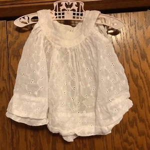 Vintage Toddler White Eyelit Smock Top - Picture 1 of 8