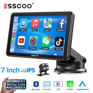 ESSGOO 7" Tragbares Autoradio Dashcam Apple CarPlay Android Touch Navi WIFI BT - Bild 1 von 15