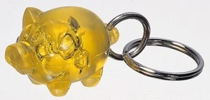 Schlüsselanhänger Schwein Glücksbringer gelb - Bild 1 von 1