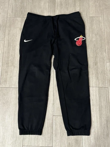 Men's Miami Heat Nike Sweatpants Joggers Black Size L Large New Cover