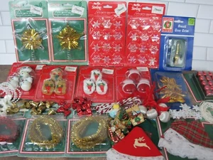 Huge Lot Sterling Itty Bitty Ornaments Tree Toppers Garland Mini Christmas Tree - Picture 1 of 19