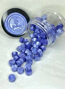 100 pezzi perline di cera viola sigillante tempestose metallizzate - Foto 1 di 3