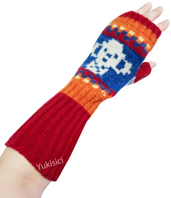 Luvas Vivienne Westwood Japão sem dedos aquecedores de braço orbe lã A/B/C 30,5cm novas com etiquetas - Imagem 1 de 4