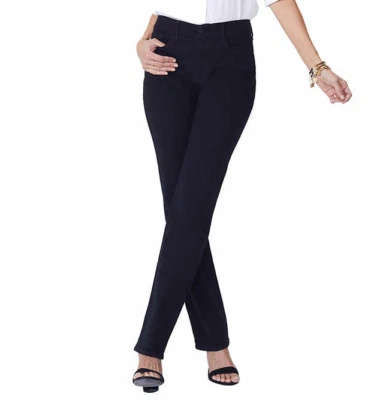 NYDJ NOT YOUR DAUGHTERS JEANS STUDD POCKETS BLACK 10 P   - Image 1 of 4