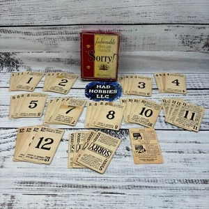 Vintage Sorry Replacement Cards Deck of 44 Parker Brothers 1930-1950 With Box - Picture 1 of 15
