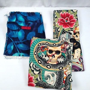 Alexander Henry Cotton Fabric Scraps Zen Garden Zen Charmer Vintage - Picture 1 of 13