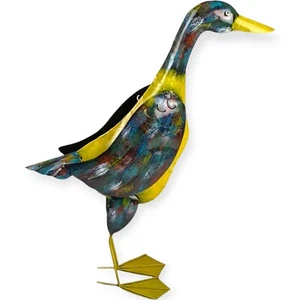 Gartenfiguren große Tiere - Ente handgefertigt Metall wetterfest Gartendeko 62cm - Bild 1 von 11