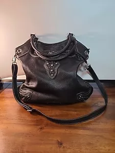 MISS ME Bling Black Faux Leather Shoulder Bag Purse Excellent Condition - Picture 1 of 23