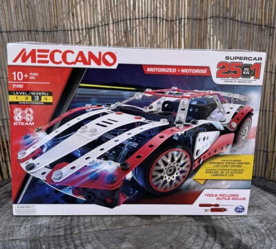 Meccano, 25-in-1 Motorized Supercar STEAM Model Building 25 Super Car - Image 1 of 4