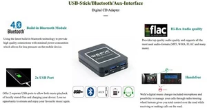 New Wefa Audiostreaming Handsfree BT Audi A3 A4 VW Golf 4 Passat Seat Skoda ISO - Picture 1 of 1