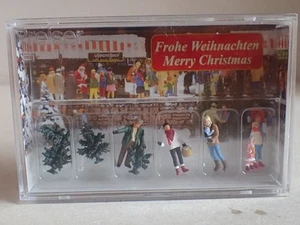 Preiser Weihnachtsbaumverkauf Weihnachten Winter x-Mas 10627 H0 1:87 OVP 6Fig - Bild 1 von 2