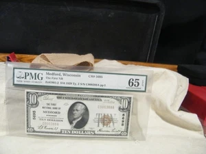 Fr#1801-2 PMG 65 EPQ Type 1 1929 Medford, WI National Bank Note auctionzz2 - Picture 1 of 12
