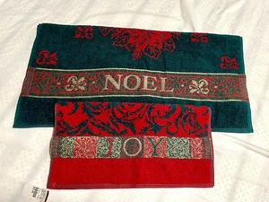 *VINTAGE* Juego de toallas de baño y mano - Fieldcrest - Noel & Joy - Años 90 - Vacaciones/Navidad - Imagen 1 de 10