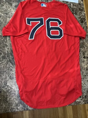 Camiseta de beisebol Hector Velazquez Boston Red Sox equipe/jogo da liga principal de beisebol Nike 2020 - Imagem 1 de 4