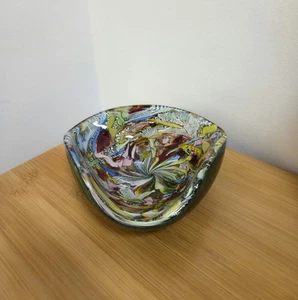 Murano Glas Schale Tutti Frutti Grün Vintage ca. 1,5Kg - Bild 1 von 8