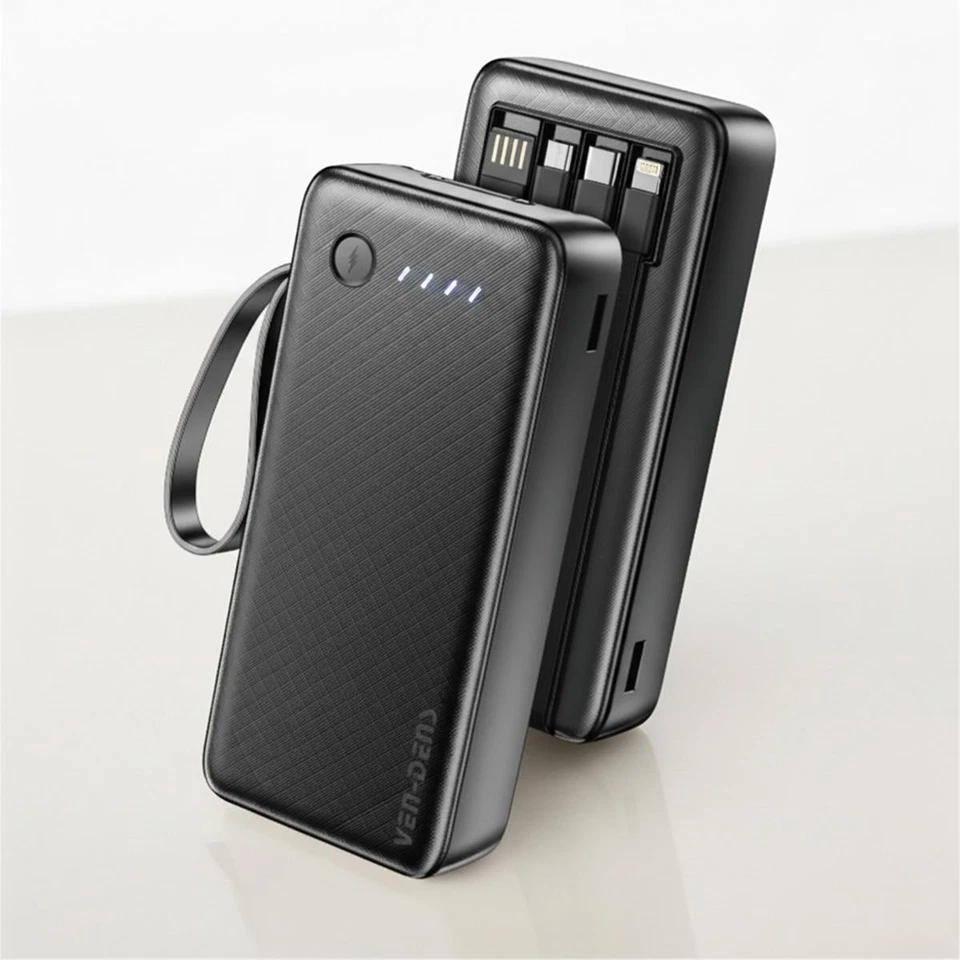 VEN DENS VD-PB039 POWER BANK 10000 mAh 3in1 BUILT IN CABLE PORTABLE LIGHTWEIGHT
