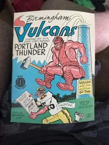 1975 World Football League Program Birmingham Vulcan Portland Thunder - Picture 1 of 2