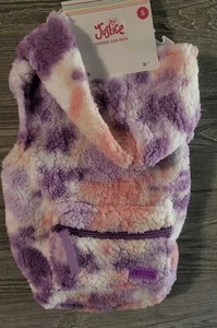 Justice Dog Apparel Dog Hoodie Polyester Sherpa Jacket Logo zip Pocket Small - Picture 1 of 10