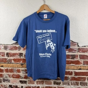Vintage White Castle Shirt Mens XL Pick-A-Pak Mania Promo Tee Jerzees 1992 90s - Picture 1 of 10