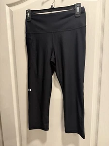 Under Armour Heatgear Women's Size M Black Hi-Rise NS Capri Leggings 1365334 - Picture 1 of 7