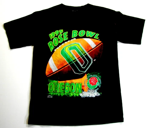Oregon Ducks Shirt T Shirt Vintage 1995 Rose Bowl Football U of O NCAA Black L Cover