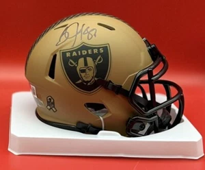 BO JACKSON SIGNED RAIDERS STS 2 SPEED MINI HELMET BECKETT QR - Picture 1 of 1