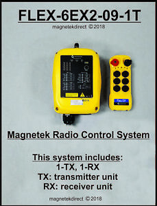 Magnetek Flex 6EX2-09-1T Overhead Crane Hoist Radio Remote Control System w/1-TX