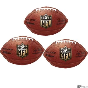 3 Pack Official NFL Logo Wilson Mylar 21" Football Football Jr Shape Foil Bal... - Picture 1 of 2