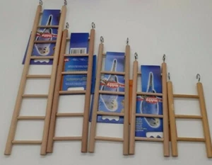 Leiter Buche Holz Wellensittichleiter  Vogelleiter Holzleiter Käfigzubehör Vogel - Bild 1 von 20