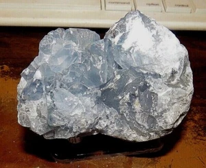 Natural Celestite Geode Cluster Quartz Crystal Healing MADAGASCAR STAND - Picture 1 of 5