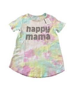 Camiseta para mujer Happy Mama Multi Tie-Dye manga corta gráfica talla XS - Imagen 1 de 4