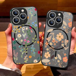 For iPhone 16 Pro Max 15 14 13 12 11 Flower Shockproof MagSafe Phone Case Cover - Picture 1 of 20